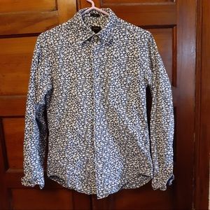 J CREW Men’s Slim XS Ditsy Floral Dress Shirt